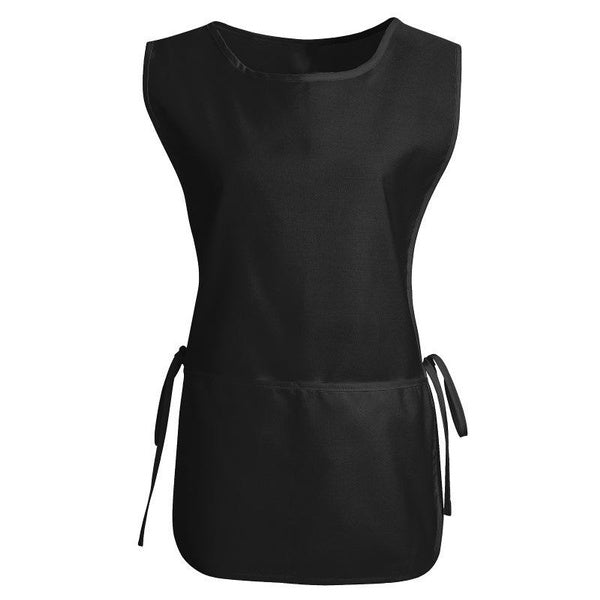 Women's Round Neck Cross-Back Apron Vest with Pockets and Ties for Work & Home