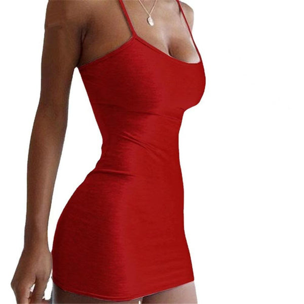 Slim Fit Bodycon Club Dress for Women | Sexy Spaghetti Strap Mini Dress for Beach & Night Out
