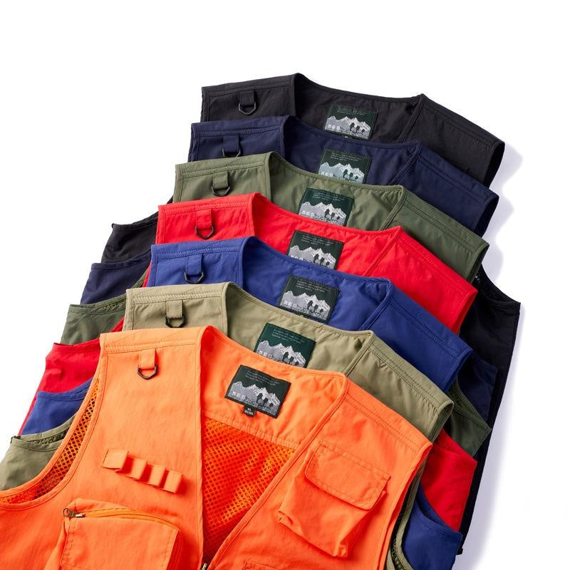 Men's Outdoor Photography Vest with Multiple Pockets, Quick-Dry & Lightweight