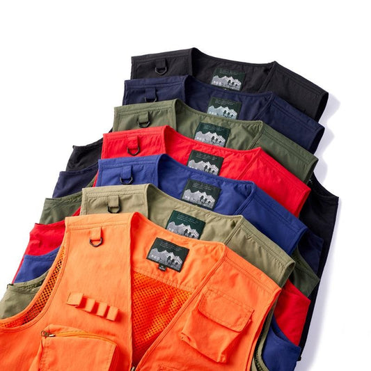 Men's Outdoor Photography Vest with Multiple Pockets, Quick-Dry & Lightweight
