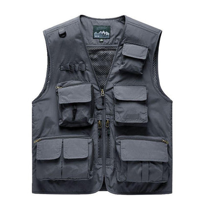 Men's Outdoor Photography Vest with Multiple Pockets, Quick-Dry & Lightweight