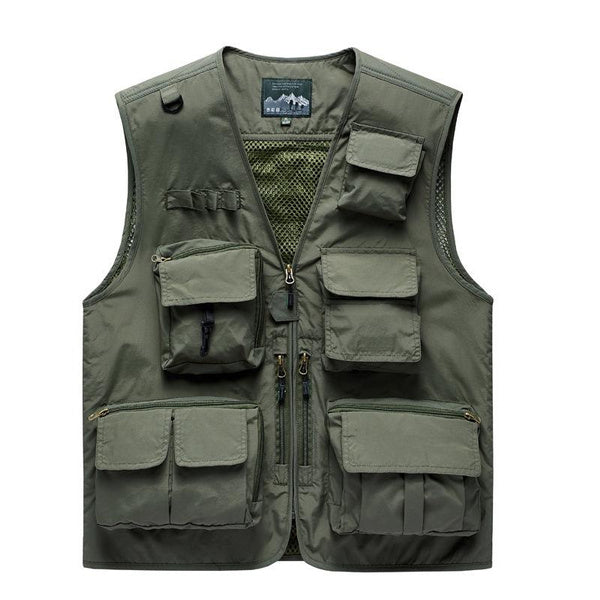 Men's Outdoor Photography Vest with Multiple Pockets, Quick-Dry & Lightweight