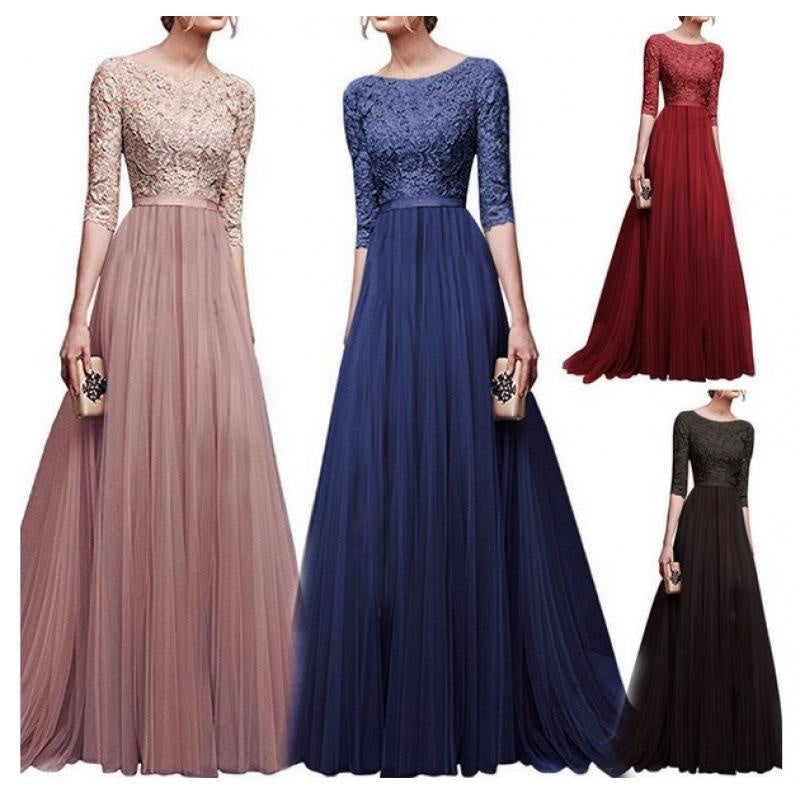 Elegant Chiffon Evening Gown | Long Formal Dress for Women | Fall Winter Party Wear