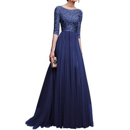 Elegant Chiffon Evening Gown | Long Formal Dress for Women | Fall Winter Party Wear