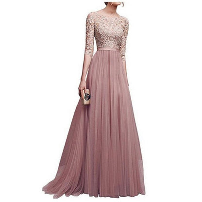 Elegant Chiffon Evening Gown | Long Formal Dress for Women | Fall Winter Party Wear