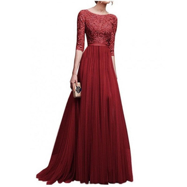 Elegant Chiffon Evening Gown | Long Formal Dress for Women | Fall Winter Party Wear