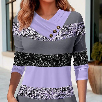 여성용 3D 프린트 티셔츠 패션 캐주얼 플러스 사이즈 긴팔 티셔츠