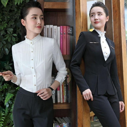 Professional Women's Suits Office Wear Set: Slim Fit Blazer and Pencil Skirt for Business Attire