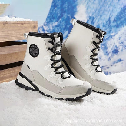 Men's Winter Snow Boots Waterproof Slip-Resistant Insulated Hiking Shoes for Cold Weather