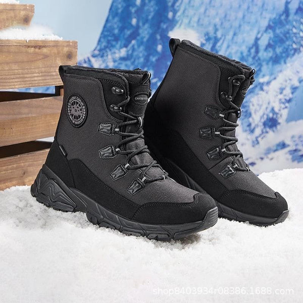 Men's Winter Snow Boots Waterproof Slip-Resistant Insulated Hiking Shoes for Cold Weather