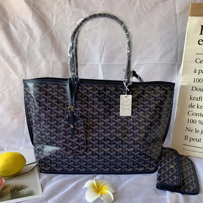 Reversible Tote Bag with Grommet Detail | Luxury Designer Inspired Shoulder Bag for Women