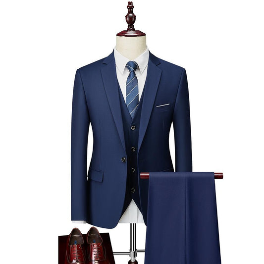 Classic Men's 3-Piece Suit Set for Interviews & Professional Wear