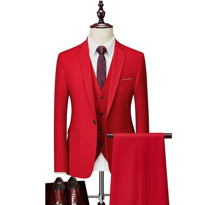 Classic Men's 3-Piece Suit Set for Interviews & Professional Wear