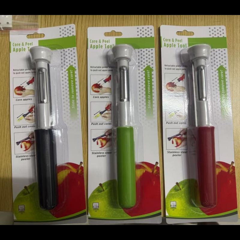 Stainless Steel Apple Corer & Peeler | 2-in-1 Fruit Core Remover Tool for Apples & Pears
