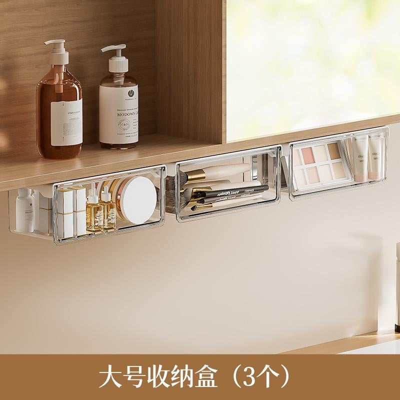 Under-Sink Drawer Organizer, Clear Cosmetic & Makeup Storage Box for Bathroom Vanity
