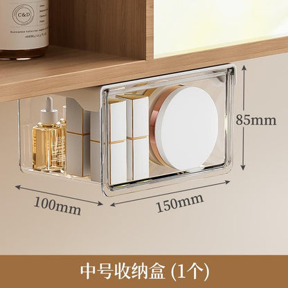Under-Sink Drawer Organizer, Clear Cosmetic & Makeup Storage Box for Bathroom Vanity