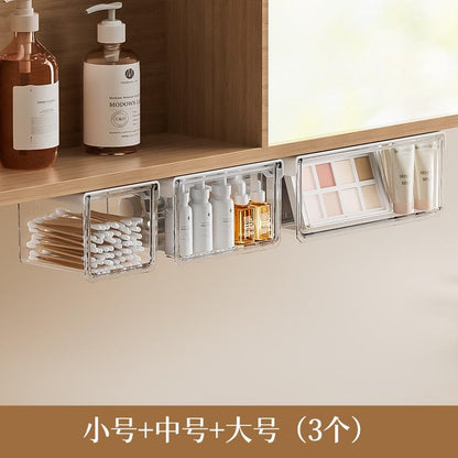 Under-Sink Drawer Organizer, Clear Cosmetic & Makeup Storage Box for Bathroom Vanity