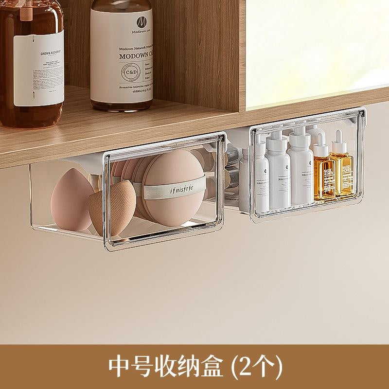 Under-Sink Drawer Organizer, Clear Cosmetic & Makeup Storage Box for Bathroom Vanity