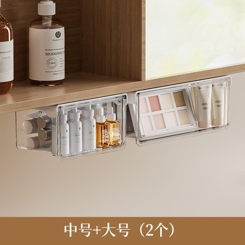 Under-Sink Drawer Organizer, Clear Cosmetic & Makeup Storage Box for Bathroom Vanity