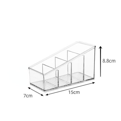 Clear PET Remote Control & Makeup Organizer | Desktop & Fridge Storage Box | Household Tidying Tray