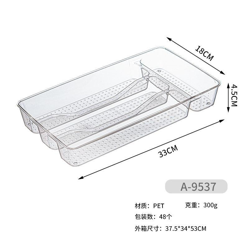 Clear PET Remote Control & Makeup Organizer | Desktop & Fridge Storage Box | Household Tidying Tray