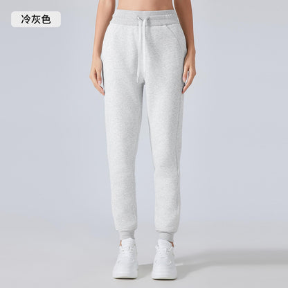 Cozy Fleece Joggers for Women - High Waist Elastic Cuff Sweatpants for Yoga, Running & Casual Wear