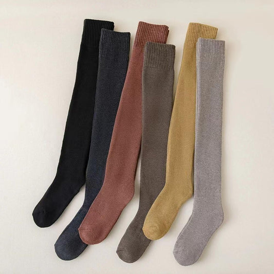 Extra Thick Knee-High Socks | Winter Leg Warmers with Fleece Lining for Women