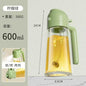 2-in-1 Kitchen Oil Sprayer & Pourer, Leak-Proof Glass Oil Dispenser Bottle with High Pressure Pump