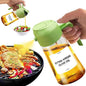 2-in-1 Kitchen Oil Sprayer & Pourer, Leak-Proof Glass Oil Dispenser Bottle with High Pressure Pump