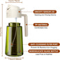 2-in-1 Kitchen Oil Sprayer & Pourer, Leak-Proof Glass Oil Dispenser Bottle with High Pressure Pump