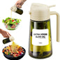2-in-1 Kitchen Oil Sprayer & Pourer, Leak-Proof Glass Oil Dispenser Bottle with High Pressure Pump