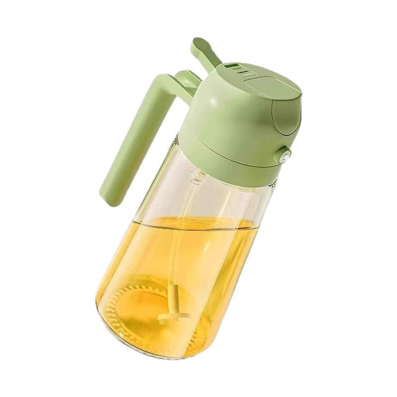 2-in-1 Kitchen Oil Sprayer & Pourer, Leak-Proof Glass Oil Dispenser Bottle with High Pressure Pump