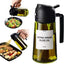 2-in-1 Kitchen Oil Sprayer & Pourer, Leak-Proof Glass Oil Dispenser Bottle with High Pressure Pump