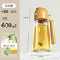 2-in-1 Kitchen Oil Sprayer & Pourer, Leak-Proof Glass Oil Dispenser Bottle with High Pressure Pump