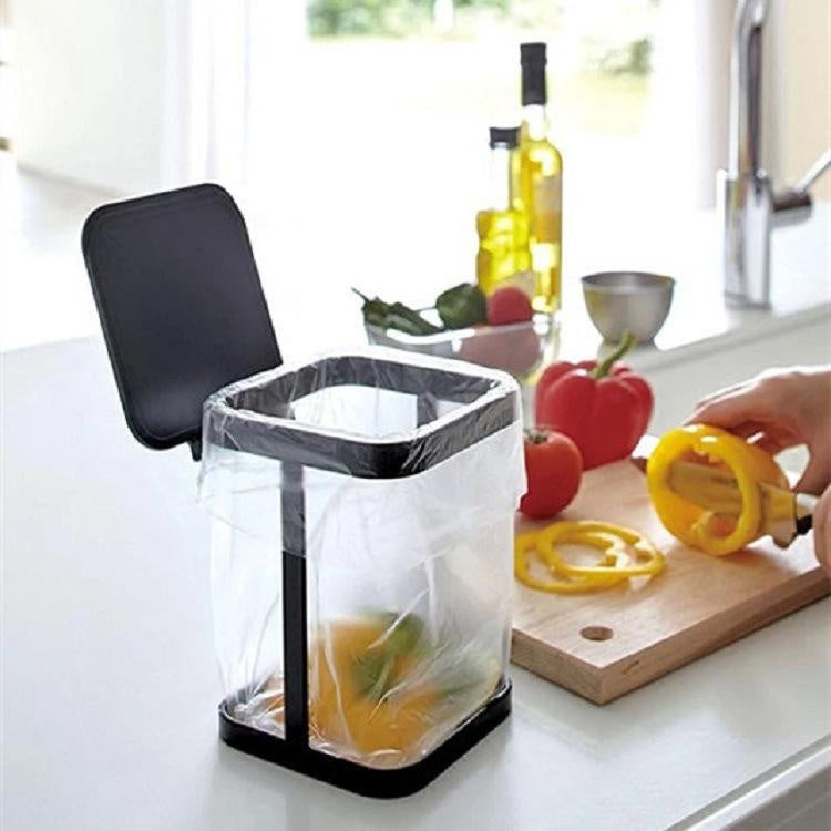 Japanese Style Desktop Trash Can | Mini Flip-Top Bin for Kitchen, Living Room & Office