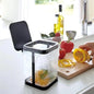 Japanese Style Desktop Trash Can | Mini Flip-Top Bin for Kitchen, Living Room & Office