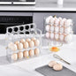 3-Tier Rotating Egg Holder & Organizer for Refrigerator Door, Space-Saving Kitchen Egg Storage Container with Freshness Lid