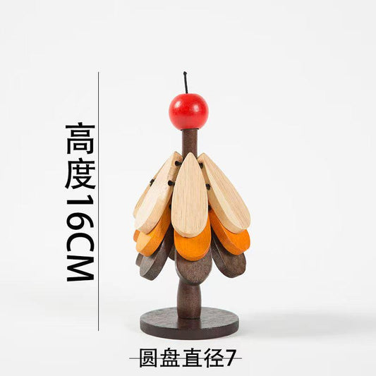 Foldable Wooden Trivet for Dining Table | Natural Tree Design Heat Resistant Pot Stand for Hot Dishes & Pans