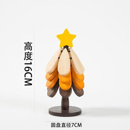 Foldable Wooden Trivet for Dining Table | Natural Tree Design Heat Resistant Pot Stand for Hot Dishes & Pans