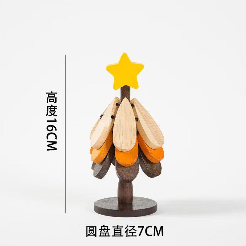 Foldable Wooden Trivet for Dining Table | Natural Tree Design Heat Resistant Pot Stand for Hot Dishes & Pans