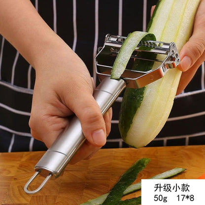 Stainless Steel Vegetable Peeler with Julienne Slicer - Effortless Potato & Fruit Peeling Kitchen Tool