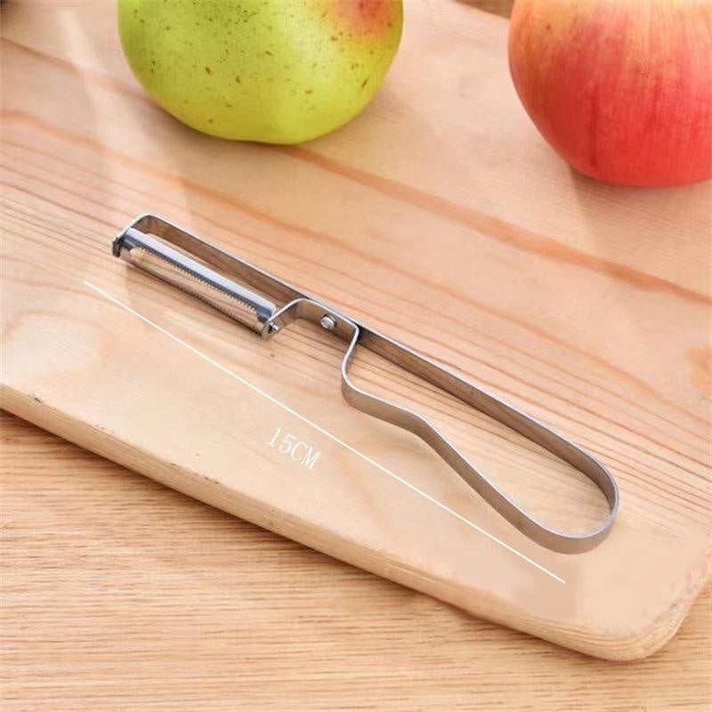Stainless Steel Vegetable Peeler with Julienne Slicer - Effortless Potato & Fruit Peeling Kitchen Tool