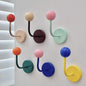 Vibrant Wooden Ball Magnetic Hooks - Decorative No-Drill Fridge & Metal Cabinet Organizers