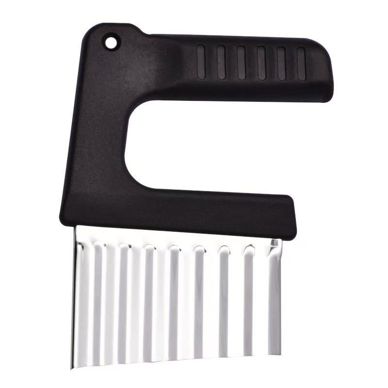 Stainless Steel Handheld Wavy Vegetable Cutter | Potato Chip & Onion Slicer for Crinkle Fries