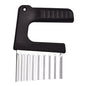 Stainless Steel Handheld Wavy Vegetable Cutter | Potato Chip & Onion Slicer for Crinkle Fries