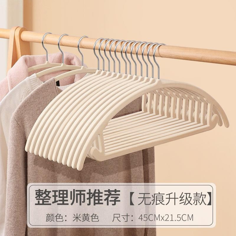 Flocked Velvet Hangers with Non-Slip Design - Gentle Clothes Protection, Space-Saving Storage