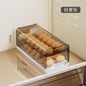 Food-Safe Refrigerator Egg Holder with Rolling Rack & Lid, Fridge Door Organizer for Kitchen Storage