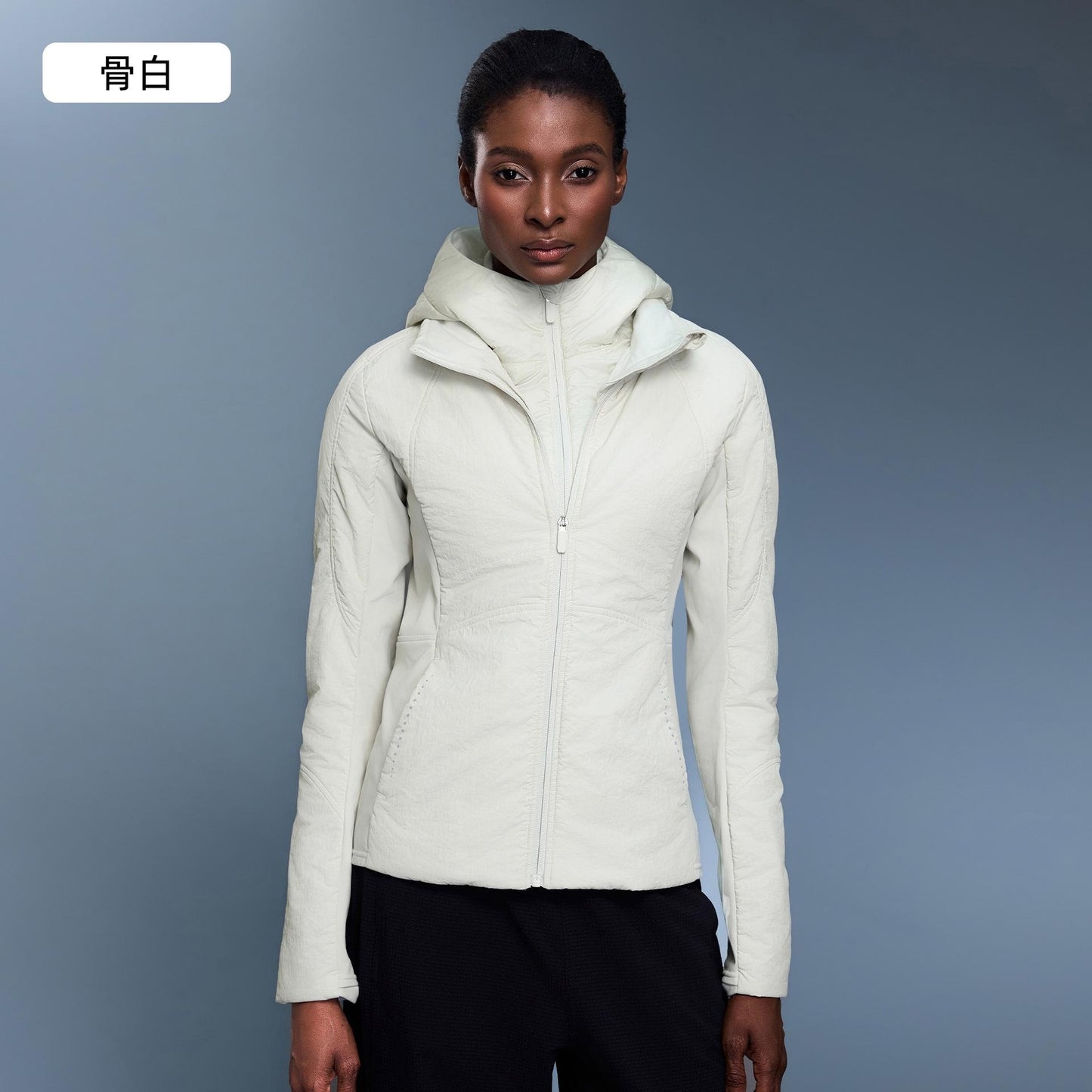 Lightweight Thermal Hooded Jacket for Women, Detachable Fleece-Lined Winter Coat with Slim Fit