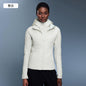 Lightweight Thermal Hooded Jacket for Women, Detachable Fleece-Lined Winter Coat with Slim Fit