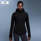 Lightweight Thermal Hooded Jacket for Women, Detachable Fleece-Lined Winter Coat with Slim Fit